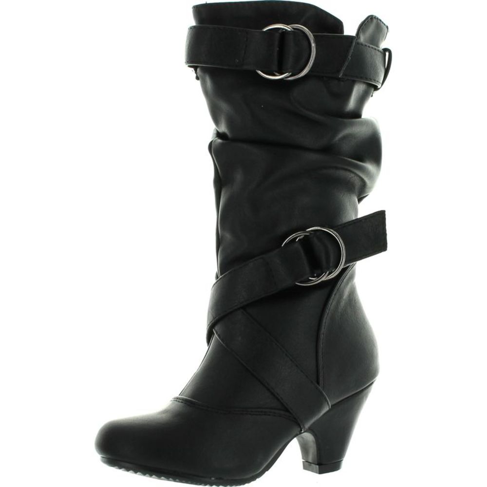 Static Footwear Pauline-39 Black/Blk PU ChildG boots 12 NEW